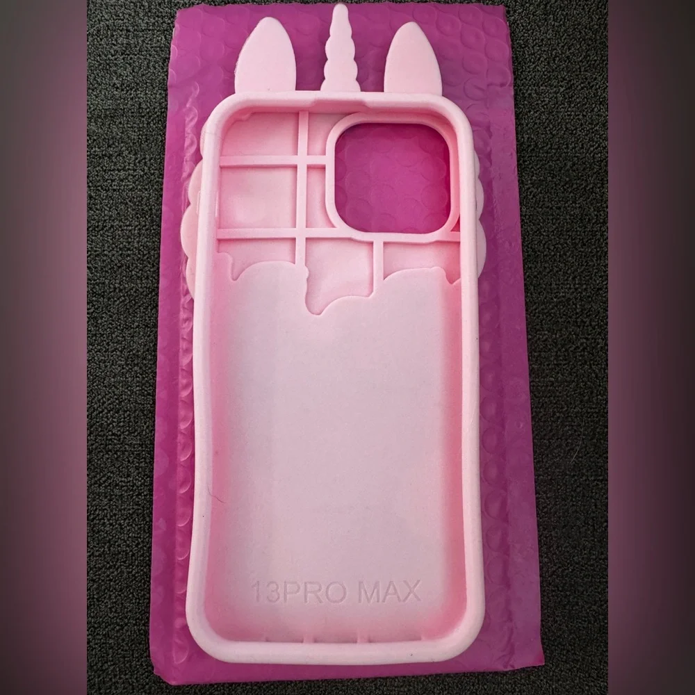 iPhone 13 Pro Max Unicorn Glitter Liquid Phone Case Pink Cute Kawaii